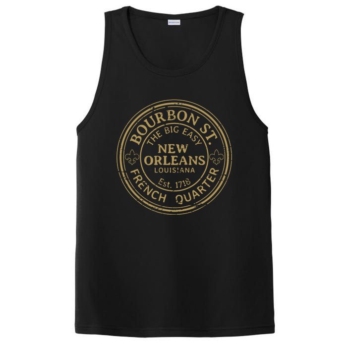 Bourbon Street New Orleans French Quarter Distressed PosiCharge Competitor Tank