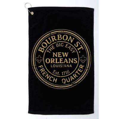 Bourbon Street New Orleans French Quarter Distressed Golf Towel