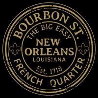 Bourbon Street New Orleans French Quarter Distressed Visor