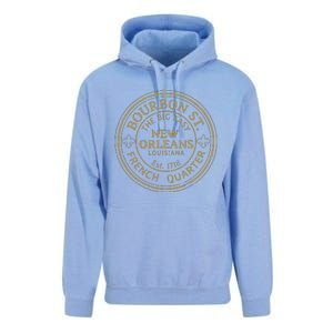 Bourbon Street New Orleans French Quarter Distressed Unisex Surf Hoodie