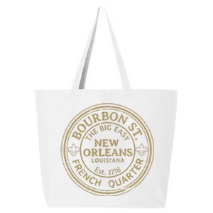 Bourbon Street New Orleans French Quarter Distressed 25L Jumbo Tote