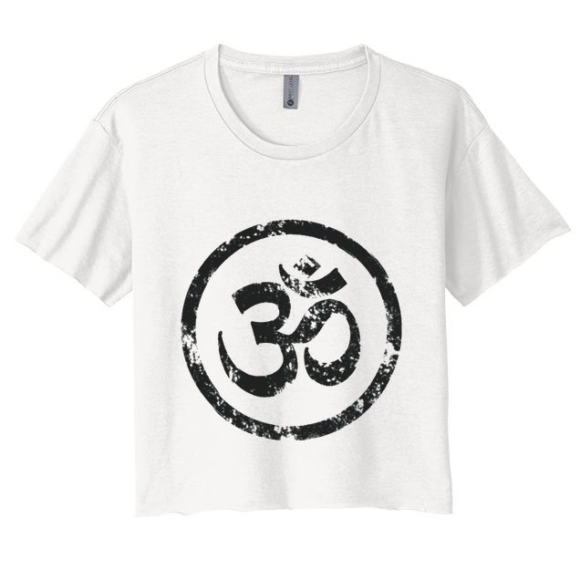 Buddhist Symbol Om Cool Buddhism Yoga Tao Zen Men Women Crop Top