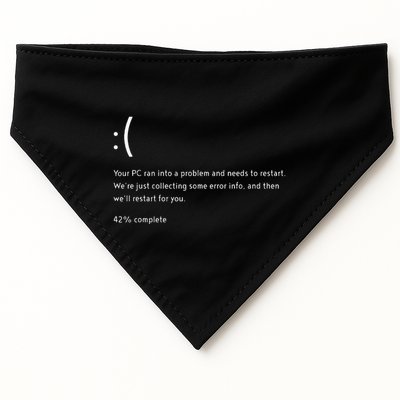 Blue Screen Of Death Bsod Crowdstrike It Outage Bug Meme USA-Made Doggie Bandana