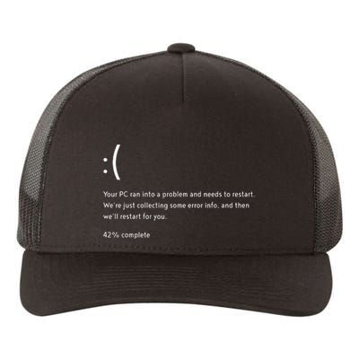 Blue Screen Of Death Bsod Crowdstrike It Outage Bug Meme Yupoong Adult 5-Panel Trucker Hat