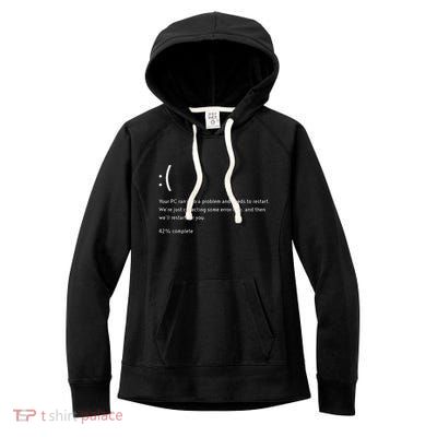Blue Screen Of Death Bsod Crowdstrike It Outage Bug Meme Women's Fleece Hoodie