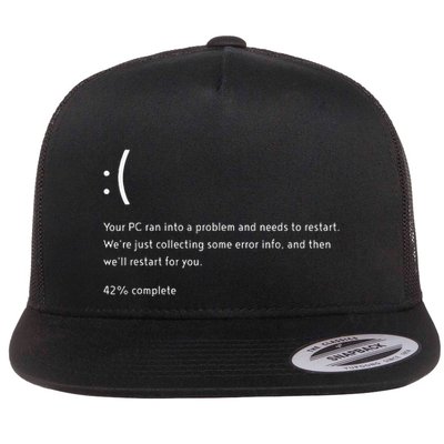 Blue Screen Of Death Bsod Crowdstrike It Outage Bug Meme Flatbill Hat