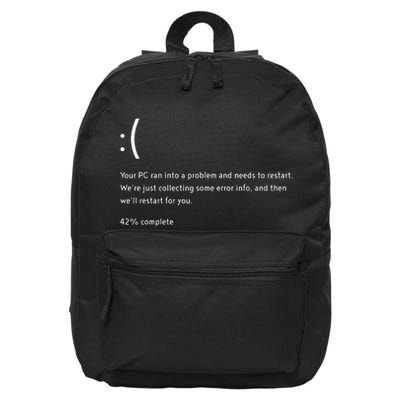 Blue Screen Of Death Bsod Crowdstrike It Outage Bug Meme 16 in Basic Backpack