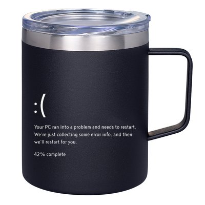 Blue Screen Of Death Bsod Crowdstrike It Outage Bug Meme 12oz Stainless Steel Coffee Mug