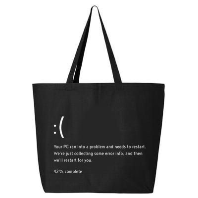 Blue Screen Of Death Bsod Crowdstrike It Outage Bug Meme 25L Jumbo Tote