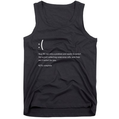 Blue Screen Of Death Bsod Crowdstrike It Outage Bug Meme Tank Top