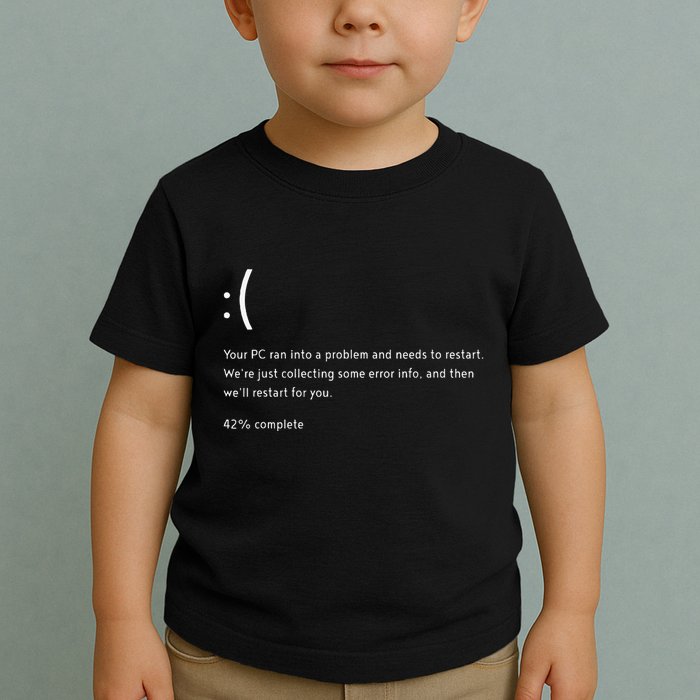 Blue Screen Of Death Bsod Crowdstrike It Outage Bug Meme Toddler T-Shirt