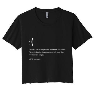 Blue Screen Of Death Bsod Crowdstrike It Outage Bug Meme Crop Top