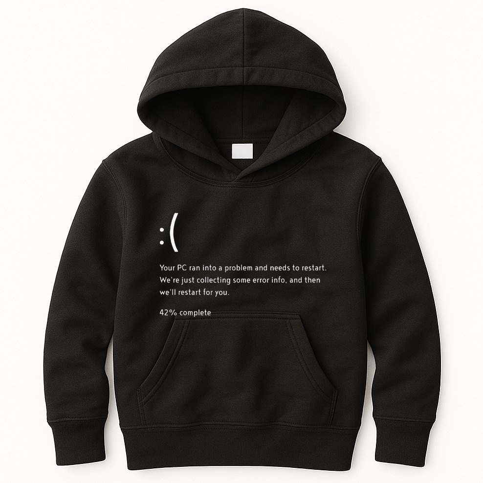 Blue Screen Of Death Bsod Crowdstrike It Outage Bug Meme Kids Hoodie