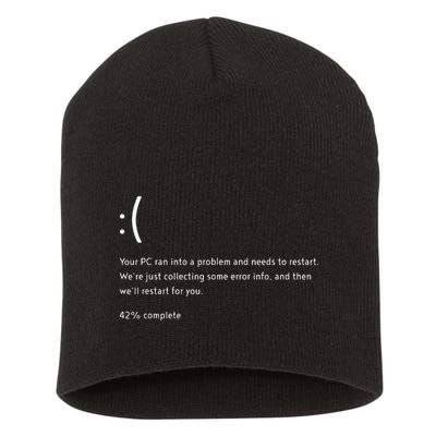 Blue Screen Of Death Bsod Crowdstrike It Outage Bug Meme Short Acrylic Beanie