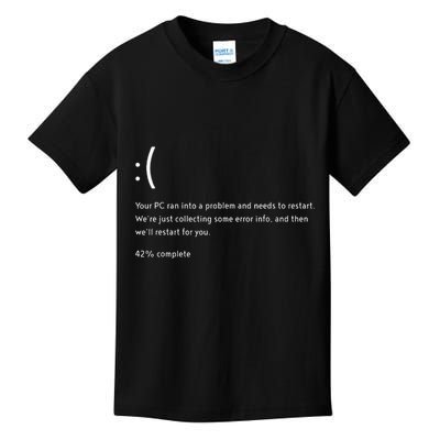 Blue Screen Of Death Bsod Crowdstrike It Outage Bug Meme Kids T-Shirt