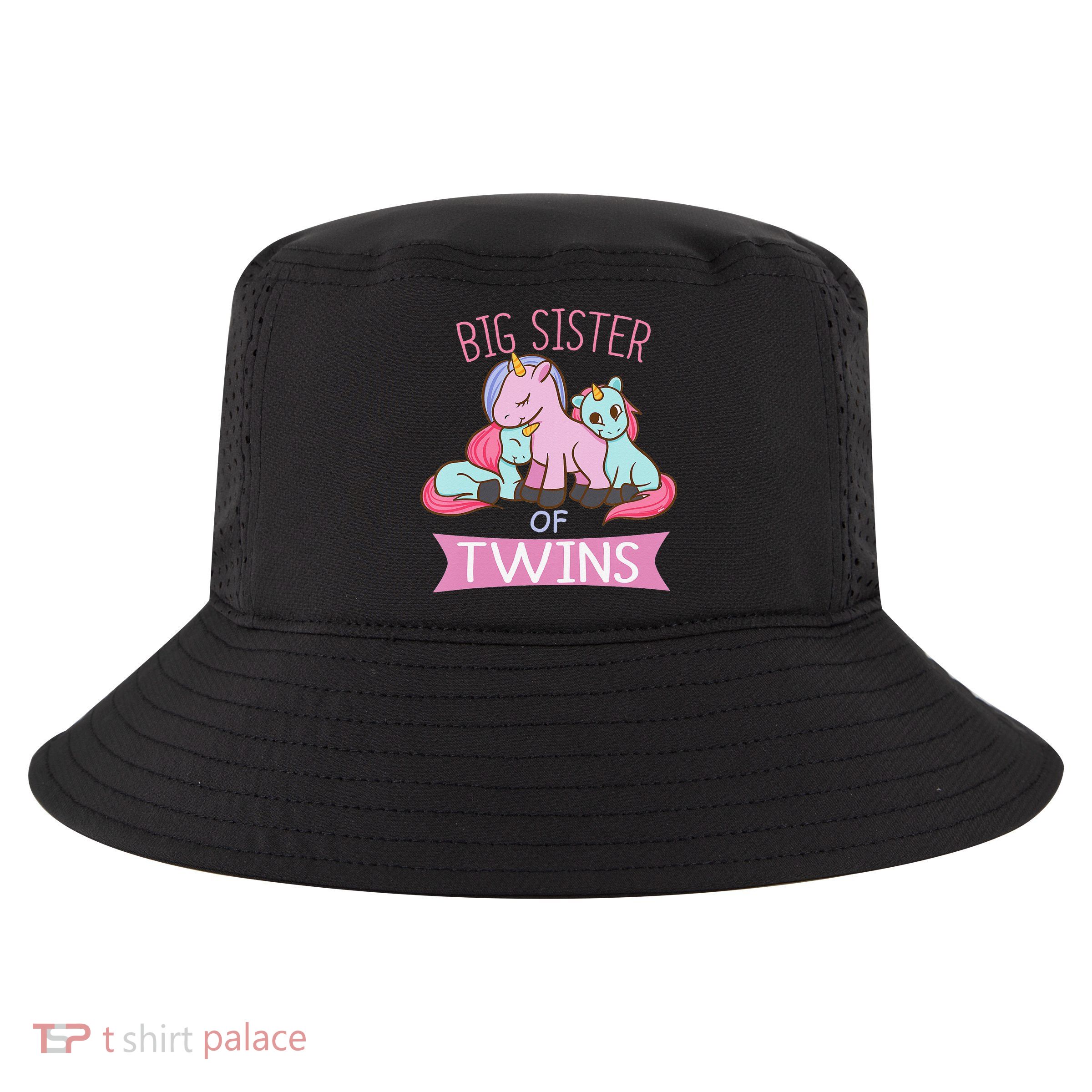 Big Sister of Twins Unicorn Twin Cool Comfort Performance Bucket Hat