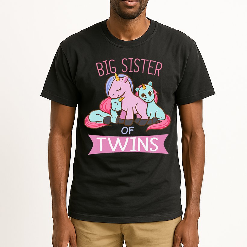 Big Sister of Twins Unicorn Twin Tall T-Shirt