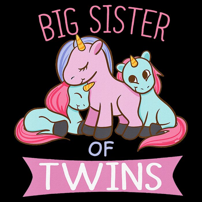 Big Sister of Twins Unicorn Twin Tall T-Shirt