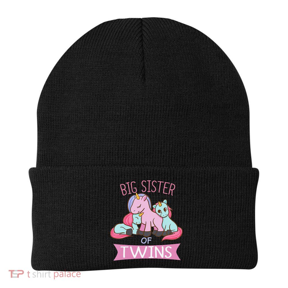 Big Sister of Twins Unicorn Twin Beanie
