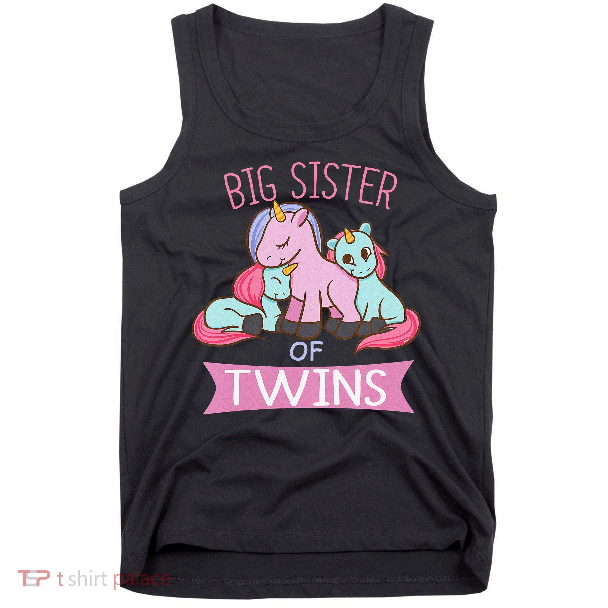 Big Sister of Twins Unicorn Twin Tank Top