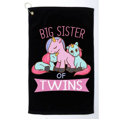 Big Sister of Twins Unicorn Twin Golf Towel