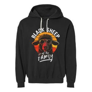 Black S.H.E.E.P Of He Family Funny Saying Garment-Dyed Fleece Hoodie