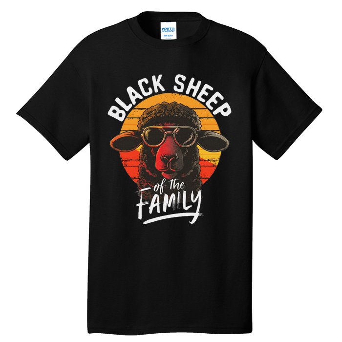 Black S.H.E.E.P Of He Family Funny Saying Tall T-Shirt