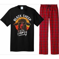 Black S.H.E.E.P Of He Family Funny Saying Pajama Set