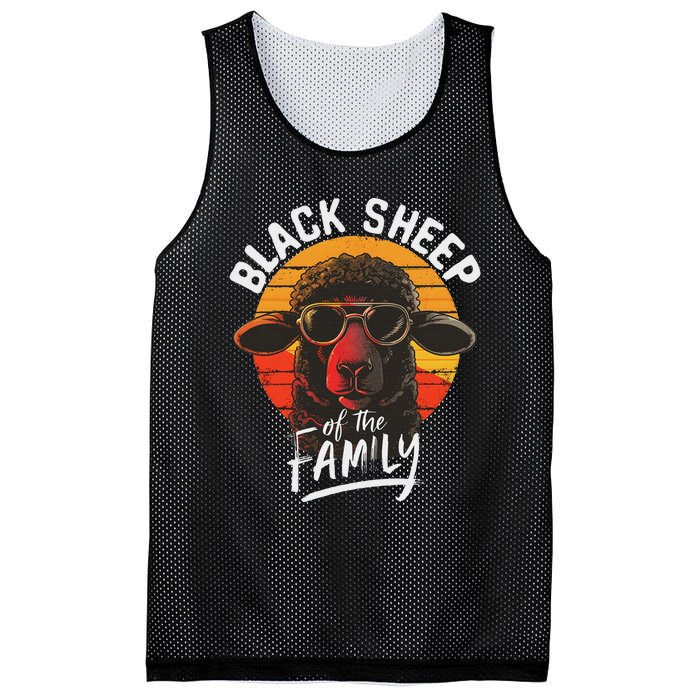 Black S.H.E.E.P Of He Family Funny Saying Mesh Reversible Basketball Jersey Tank