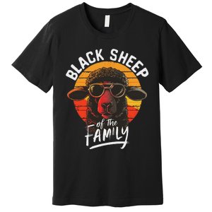 Black S.H.E.E.P Of He Family Funny Saying Premium T-Shirt