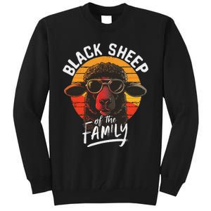 Black S.H.E.E.P Of He Family Funny Saying Tall Sweatshirt