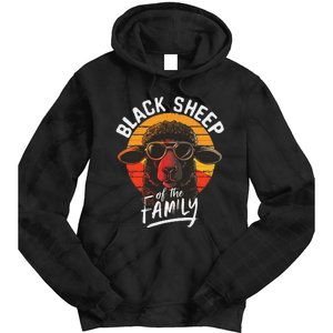 Black S.H.E.E.P Of He Family Funny Saying Tie Dye Hoodie