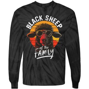 Black S.H.E.E.P Of He Family Funny Saying Tie-Dye Long Sleeve Shirt