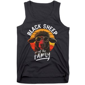 Black S.H.E.E.P Of He Family Funny Saying Tank Top