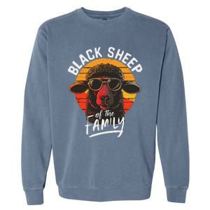 Black S.H.E.E.P Of He Family Funny Saying Garment-Dyed Sweatshirt