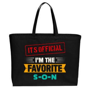 Beloved Son Of The Family Its Official Im The Favorite Son Cotton Canvas Jumbo Tote