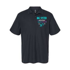 Big Sister Of The Birthday Mermaid Matching Family Softstyle Adult Sport Polo