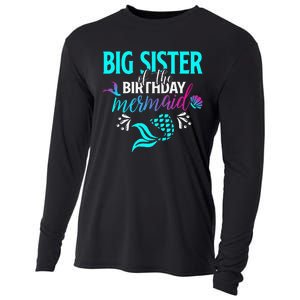 Big Sister Of The Birthday Mermaid Matching Family Cooling Performance Long Sleeve Crew