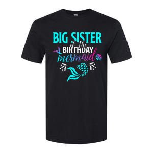 Big Sister Of The Birthday Mermaid Matching Family Softstyle CVC T-Shirt