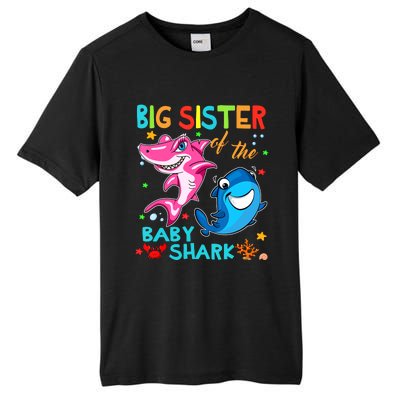 Big Sister Of The Baby Shark Birthday Big Sister Shark Tall Fusion ChromaSoft Performance T-Shirt