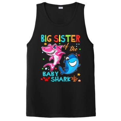 Big Sister Of The Baby Shark Birthday Big Sister Shark PosiCharge Competitor Tank