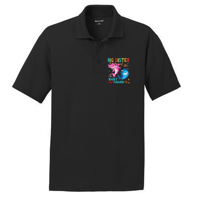 Big Sister Of The Baby Shark Birthday Big Sister Shark PosiCharge RacerMesh Polo