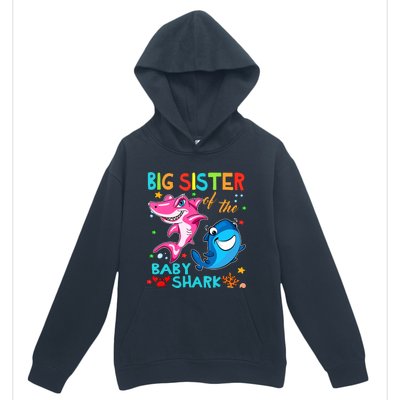 Big Sister Of The Baby Shark Birthday Big Sister Shark Urban Pullover Hoodie