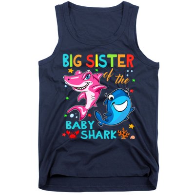 Big Sister Of The Baby Shark Birthday Big Sister Shark Tank Top