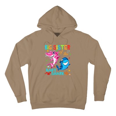 Big Sister Of The Baby Shark Birthday Big Sister Shark Hoodie