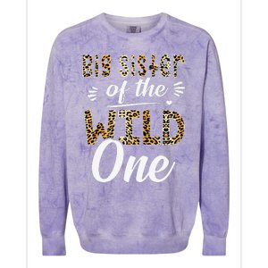 Big Sister Of The Wild One Zoo Themed 1st Birthday Party Colorblast Crewneck Sweatshirt