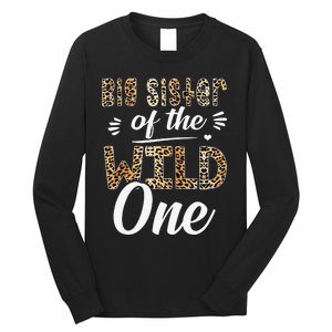 Big Sister Of The Wild One Zoo Themed 1st Birthday Party Long Sleeve Shirt