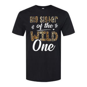 Big Sister Of The Wild One Zoo Themed 1st Birthday Party Softstyle CVC T-Shirt