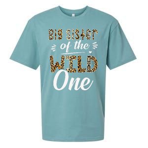 Big Sister Of The Wild One Zoo Themed 1st Birthday Party Sueded Cloud Jersey T-Shirt