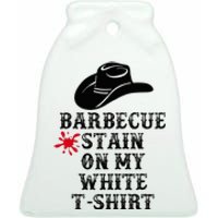 Barbecue Stain On My White Country Western Ceramic Bell Ornament